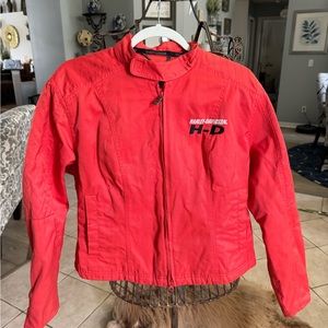 Harley-Davidson Women’s Orange Long Sleeve Full-Zip American Motorcycle Jacket L